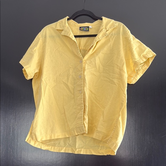 Big Bud Press Yellow Cuffed Sleeve Button Down Shirt - Picture 1 of 2